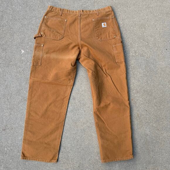 Carhartt Double Knee Loose Original Fit B01 BRN 42x32 Brown Tan Duck USA